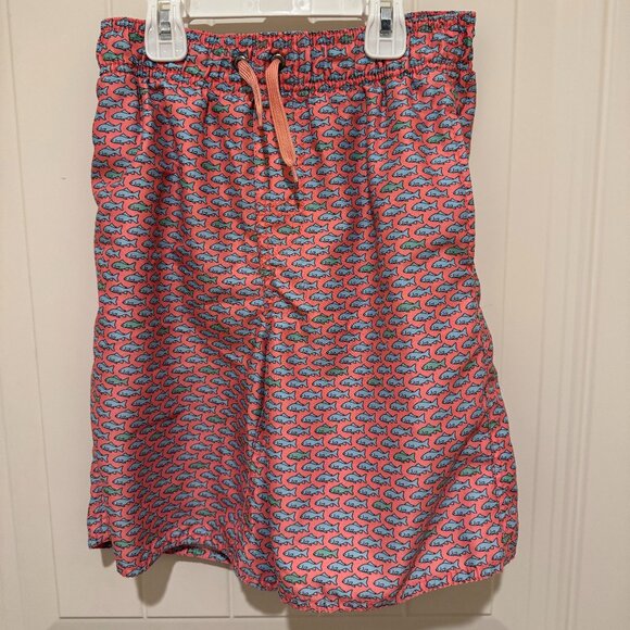 Class Club swim shorts pink with fish print - size 10/12 - Picture 1 of 5